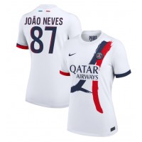 Stroje piłkarskie Paris Saint-Germain Joao Neves #87 Koszulka Wyjazdowej dla damskie 2024-25 Krótki Rękaw